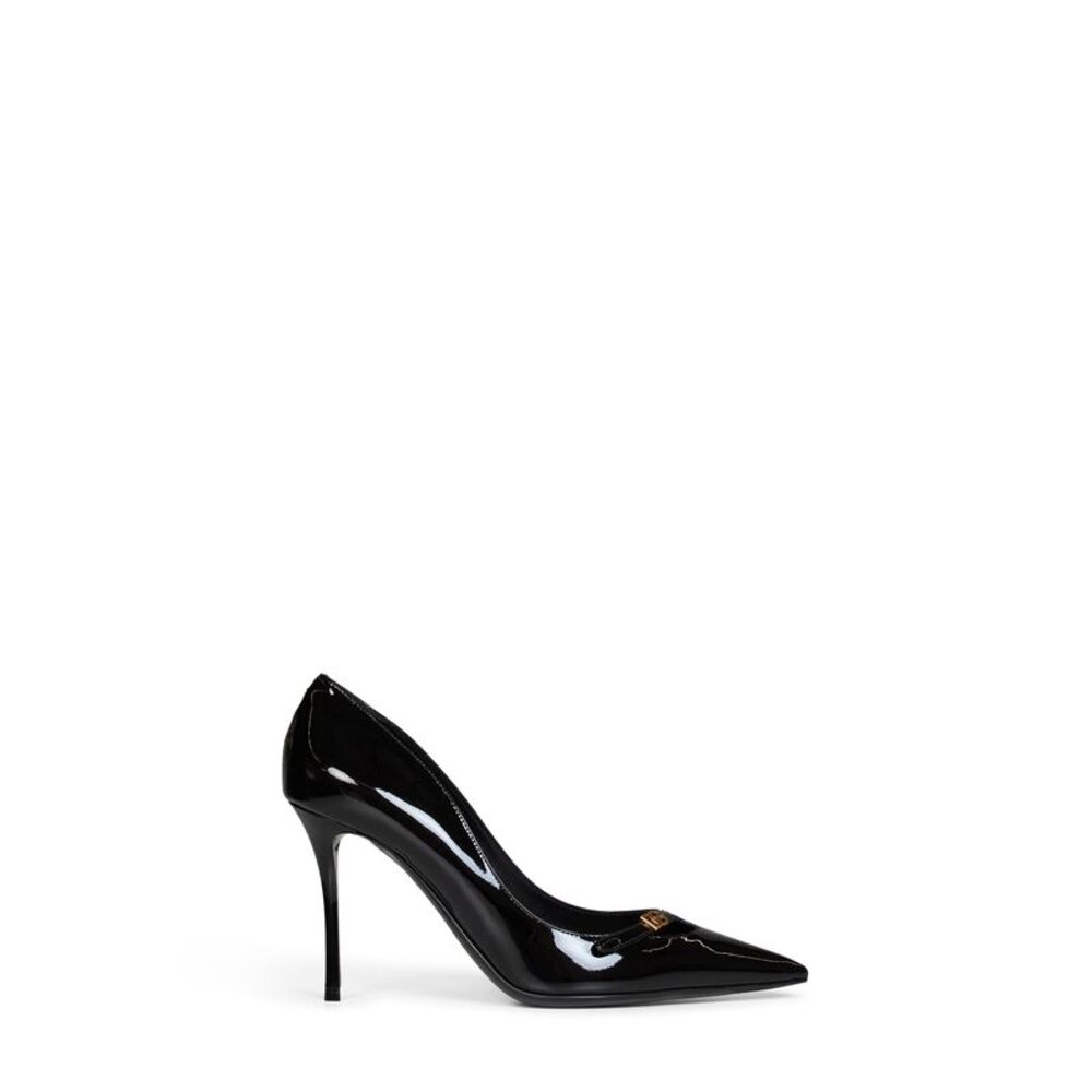 Dolce & Gabbana Women Black Patent Leather Pumps With Dg Logo